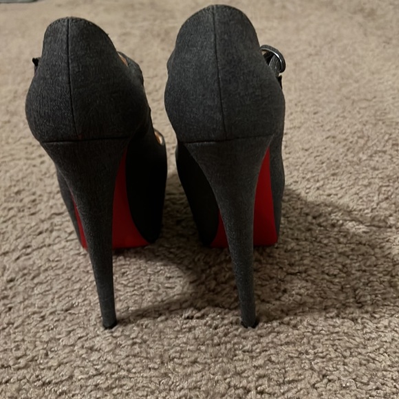 Christian louboutin gray heels - Picture 3 of 5